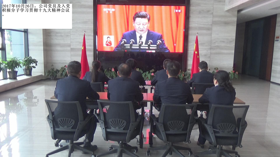 公司黨支部組織集中觀看學(xué)習(xí)黨的十九大開幕會(huì)